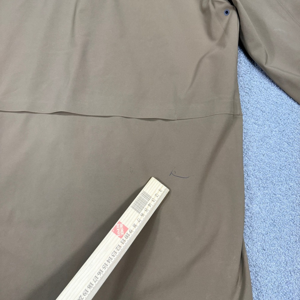 Lululemon Drivers Trench Coat Men's Large Brown Water Repellant Overcoat Outdoor - Picture 15 of 16